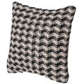 Deerlux 16" Handwoven Cotton Throw Pillow Cover with Small Black & White Chevron Pattern, Black & White QI004302.CV